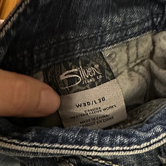 Silver Suki Surplus Jeans Dark Blue Flare - Picture 2 of 7